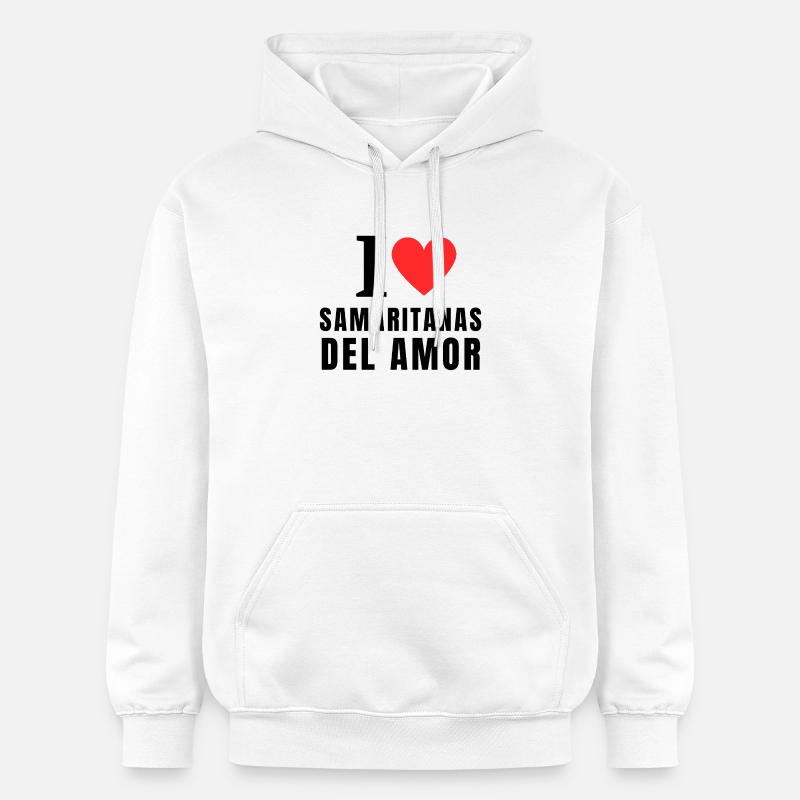SAMARITAINS DE L’AMOUR - Sweat à capuche Softstyle® Gildan Unisexe - blanc