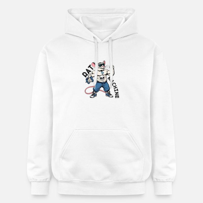Logo du crâne de Kraftratte - Sweat à capuche Softstyle® Gildan Unisexe - blanc