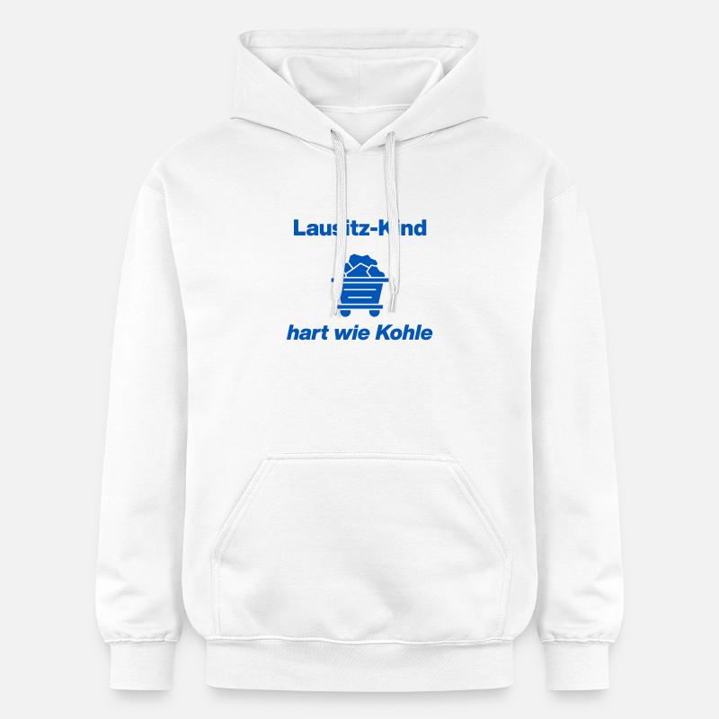 LAUSITZ-RACE : DURE COMME LE CHARBON ! - Sweat à capuche Softstyle® Gildan Unisexe - blanc