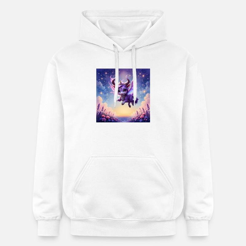 Vol Luni du Dragon Pourpre - Sweat à capuche Softstyle® Gildan Unisexe - blanc