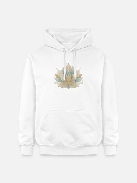 Zen lotus, symbol of calm and balance - Gildan Unisex Softstyle® Midweight Hoodie - white
