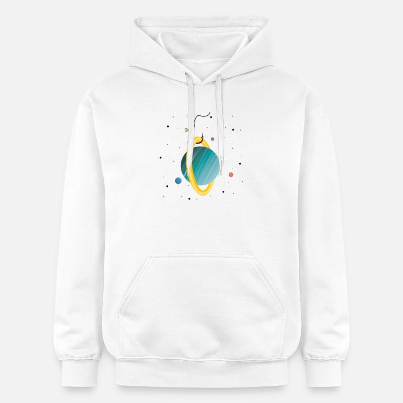 Planète accrochée (2/3) - Sweat à capuche Softstyle® Gildan Unisexe - blanc