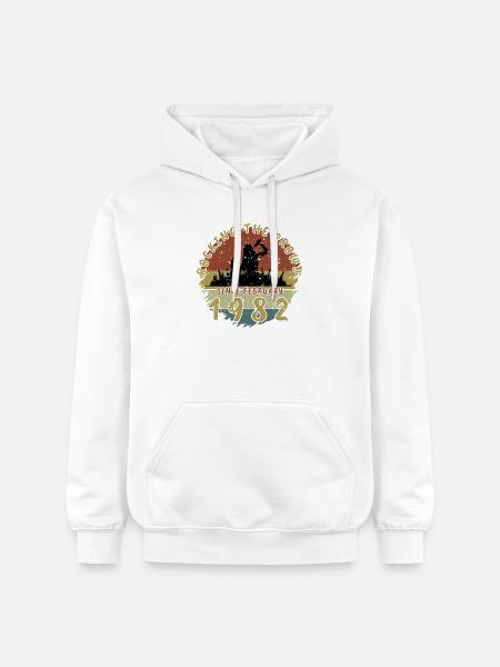 44th Birthday Rocking the crowd SNG 02/1982 - Gildan Unisex Softstyle® Midweight Hoodie - white