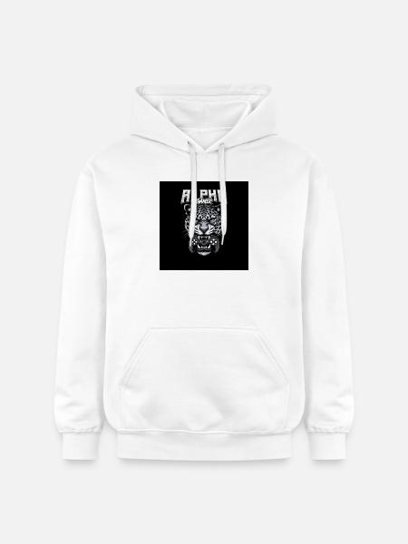 Alpha Gamer Jaguar - Gildan Unisex Softstyle® Midweight Hoodie - white