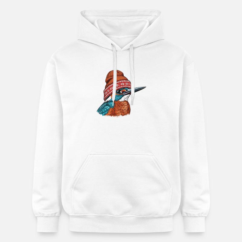 Tuque douillet Kingfisher - Sweat à capuche Softstyle® Gildan Unisexe - blanc