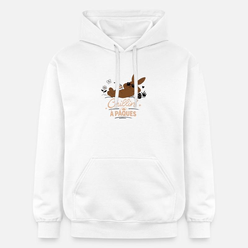 Lapin de Pâques  - Sweat à capuche Softstyle® Gildan Unisexe - blanc