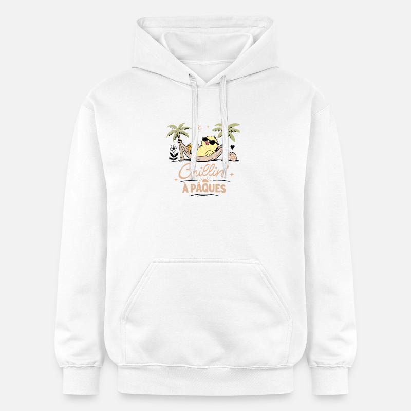 Poussin de Pâques  - Sweat à capuche Softstyle® Gildan Unisexe - blanc