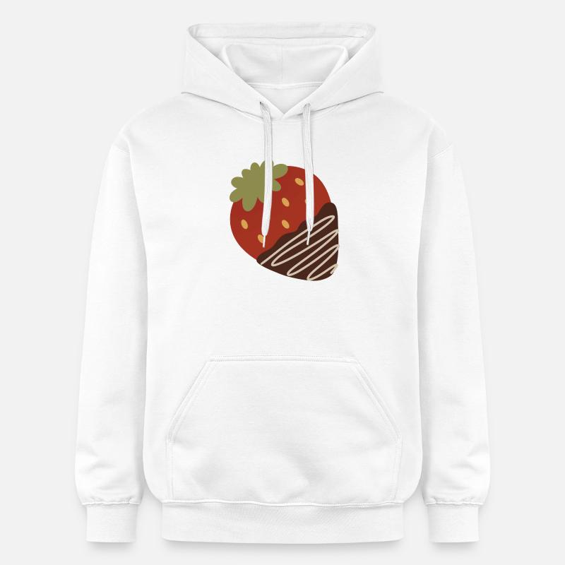 Fraise trempée dans le chocolat - Sweat à capuche Softstyle® Gildan Unisexe - blanc