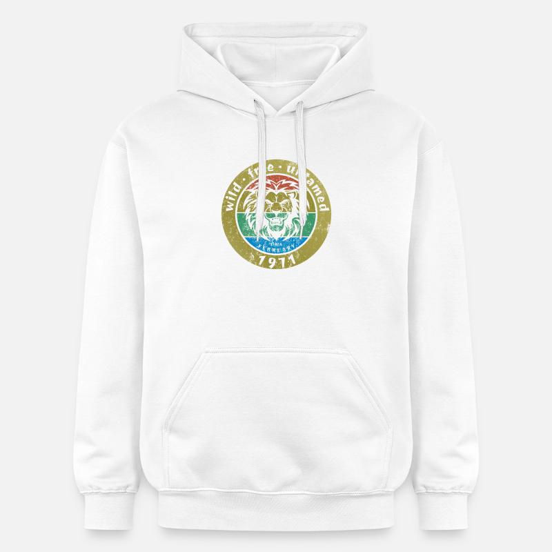 Sauvages, libres et indomptés depuis 02/1971 - Sweat à capuche Softstyle® Gildan Unisexe - blanc