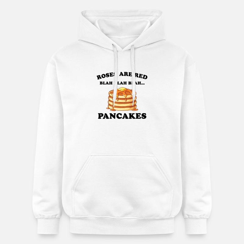 Les roses sont rouges – Pancakes Lover - Sweat à capuche Softstyle® Gildan Unisexe - blanc