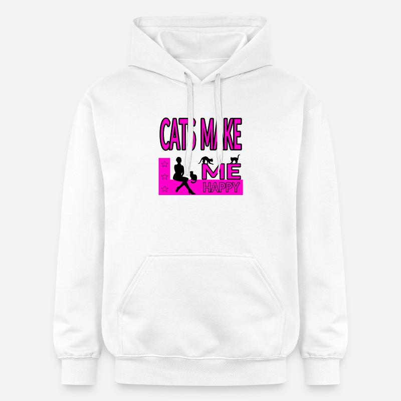 félin - Sweat à capuche Softstyle® Gildan Unisexe - blanc