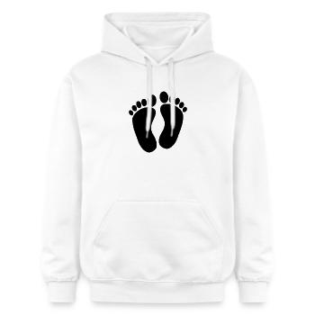 Pieds de bébé - Sweat à capuche Softstyle® Gildan Unisexe - blanc - Devant - Liana (172cm) & Jaron (178cm)