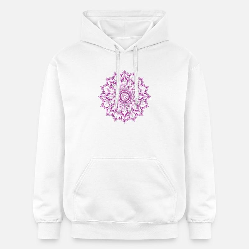Mandala - Sweat à capuche Softstyle® Gildan Unisexe - blanc