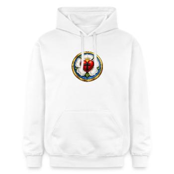 Martin Luther Rose - Sweat à capuche Softstyle® Gildan Unisexe - blanc - Devant - Liana (172cm) & Jaron (178cm)