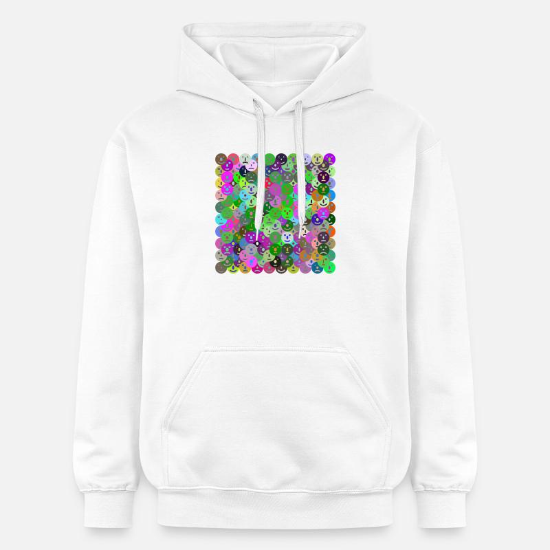 Collage de visages - Sweat à capuche Softstyle® Gildan Unisexe - blanc