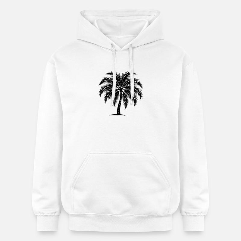 Palmier - Sweat à capuche Softstyle® Gildan Unisexe - blanc