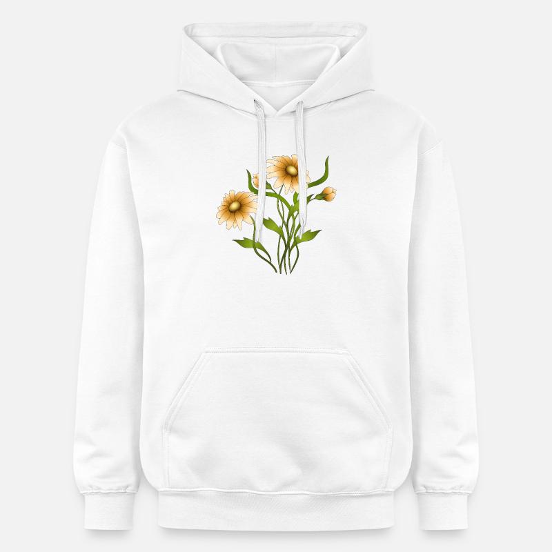 Fleur - Sweat à capuche Softstyle® Gildan Unisexe - blanc