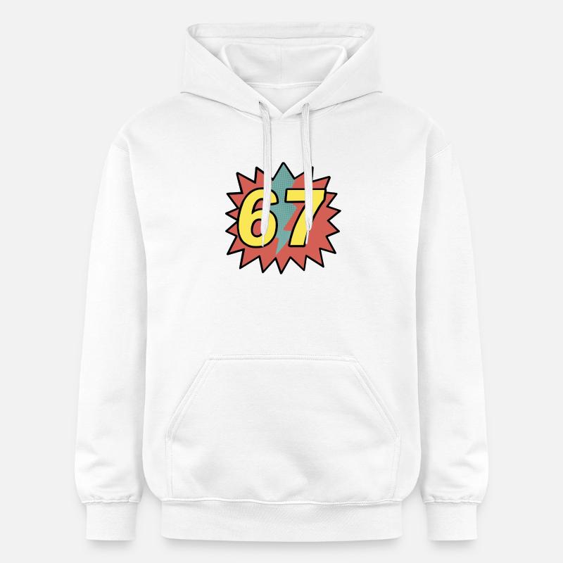 67 - Gen Alpha - Sweat à capuche Softstyle® Gildan Unisexe - blanc