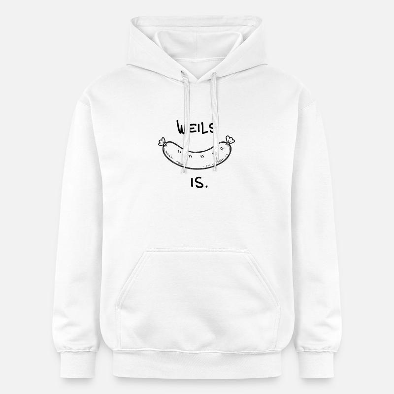 Weils Ist Wurst Illustration - Sweat à capuche Softstyle® Gildan Unisexe - blanc