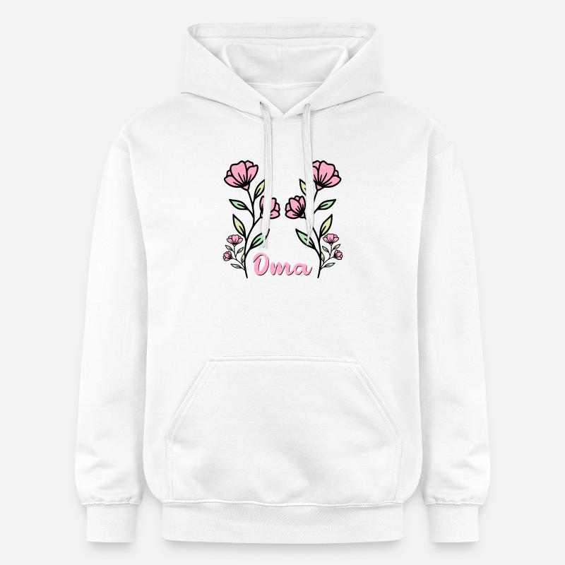 Bouquet - Fleurs pour grand-mère - Sweat à capuche Softstyle® Gildan Unisexe - blanc