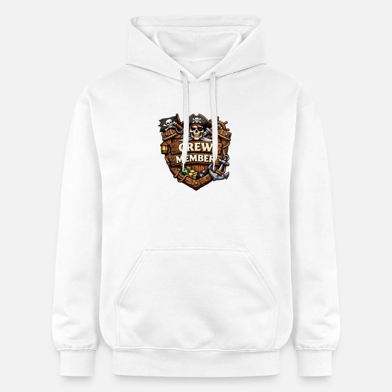 Insigne de membre d’équipage pirate - Sweat à capuche Softstyle® Gildan Unisexe - blanc