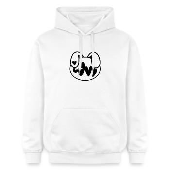 Plush: Lovy (Head) - Gildan Unisex Softstyle® Midweight Hoodie - white - Front - Liana (172cm) & Jaron (178cm)
