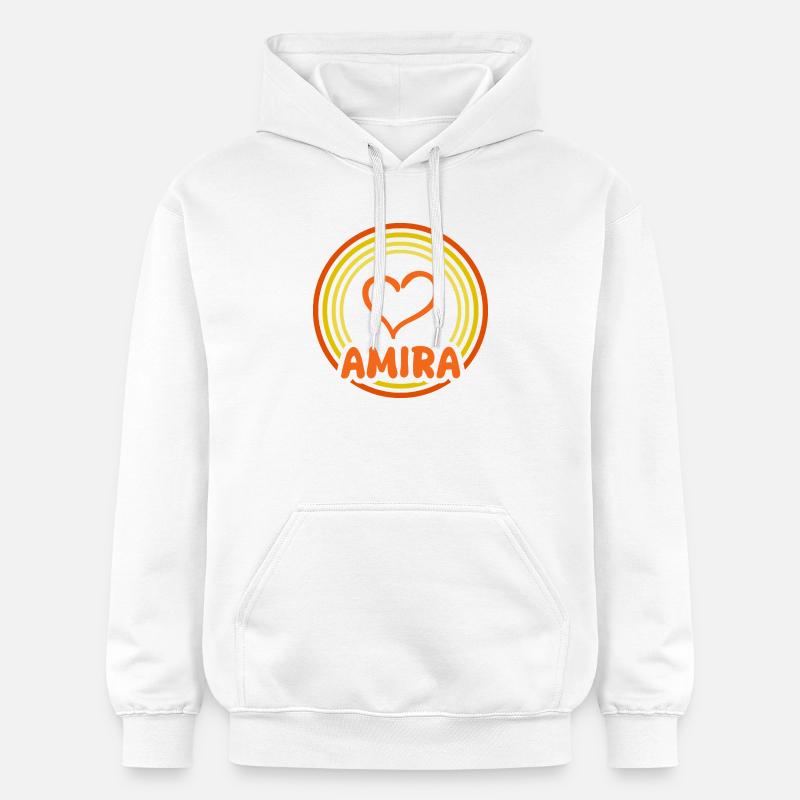 Amira comme idée de cadeau - Sweat à capuche Softstyle® Gildan Unisexe - blanc