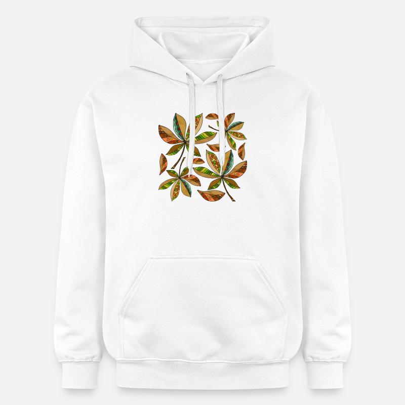 feuilles - Sweat à capuche Softstyle® Gildan Unisexe - blanc