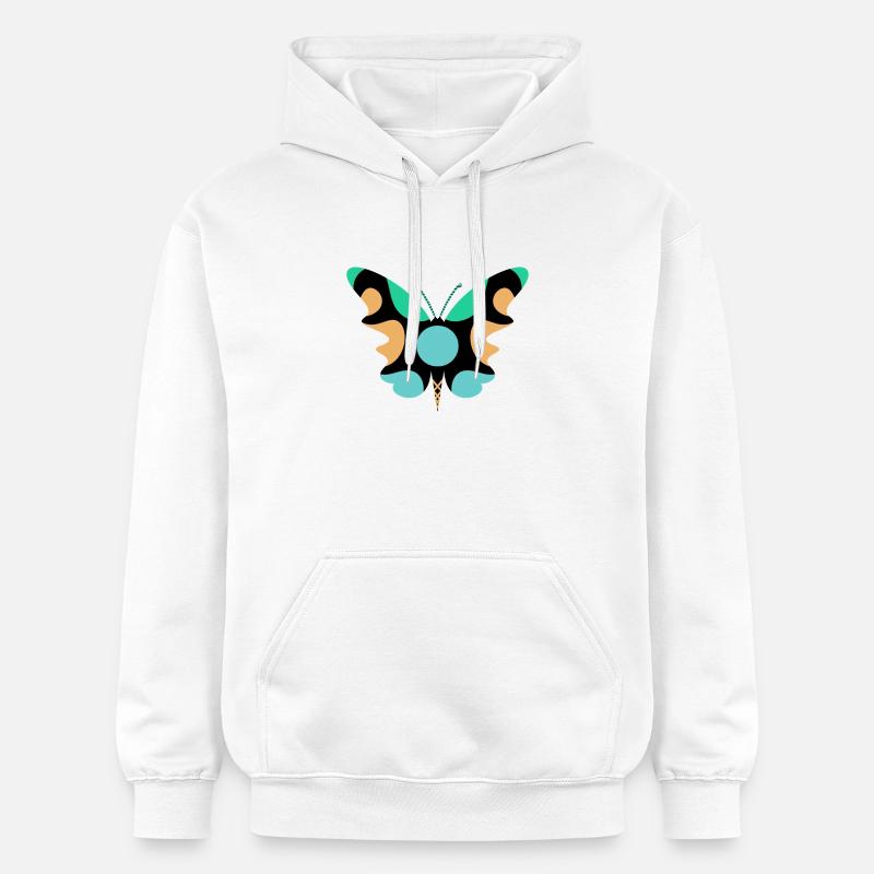papillon art - Sweat à capuche Softstyle® Gildan Unisexe - blanc