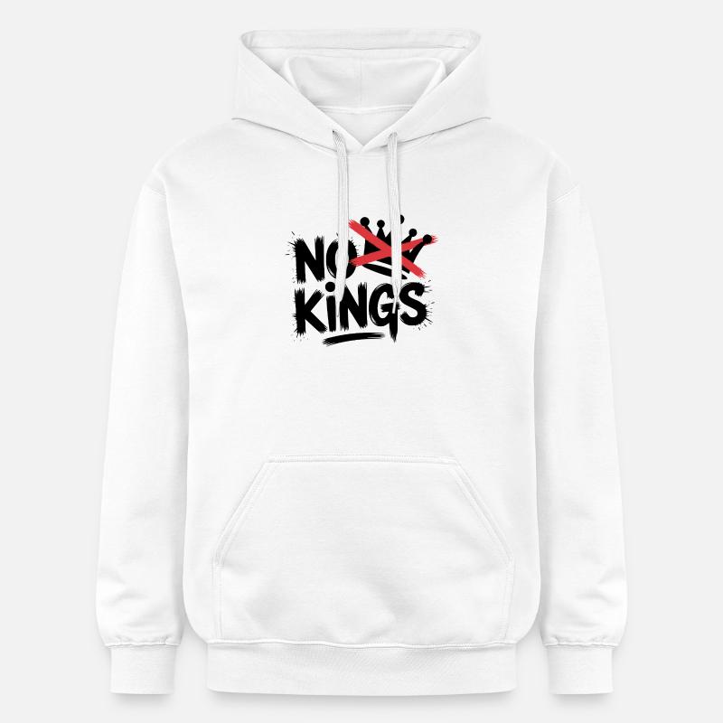 No Kings Statement Design - Sweat à capuche Softstyle® Gildan Unisexe - blanc