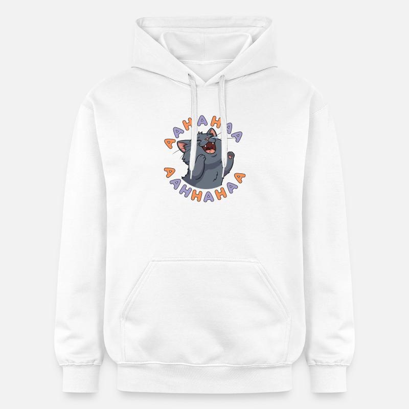 Explosion du chat rieur - Sweat à capuche Softstyle® Gildan Unisexe - blanc