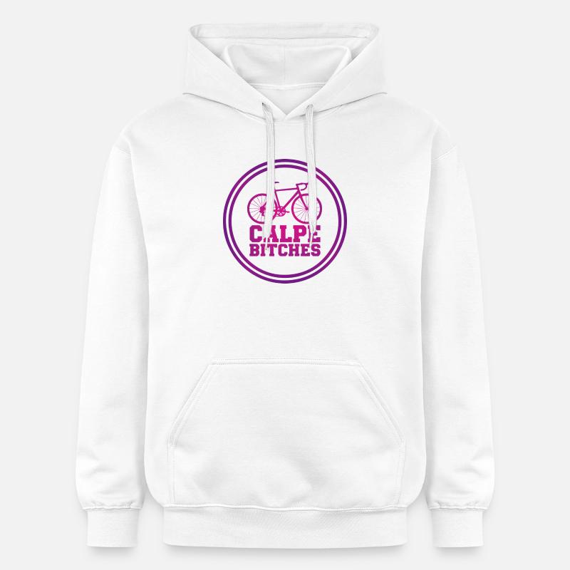 Emblème de cyclisme Calpe Bitches - Sweat à capuche Softstyle® Gildan Unisexe - blanc