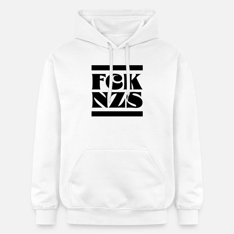 FCK NZS - Sweat à capuche Softstyle® Gildan Unisexe - blanc