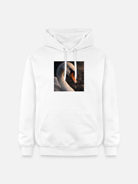 Svanens skönhet i skymningsljus - Gildan Unisex Softstyle® Midweight Hoodie - white