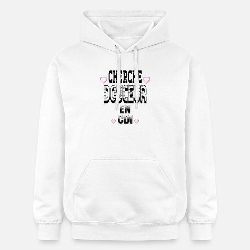 Cherche Douceur en CDI - Sweat à capuche Softstyle® Gildan Unisexe - blanc