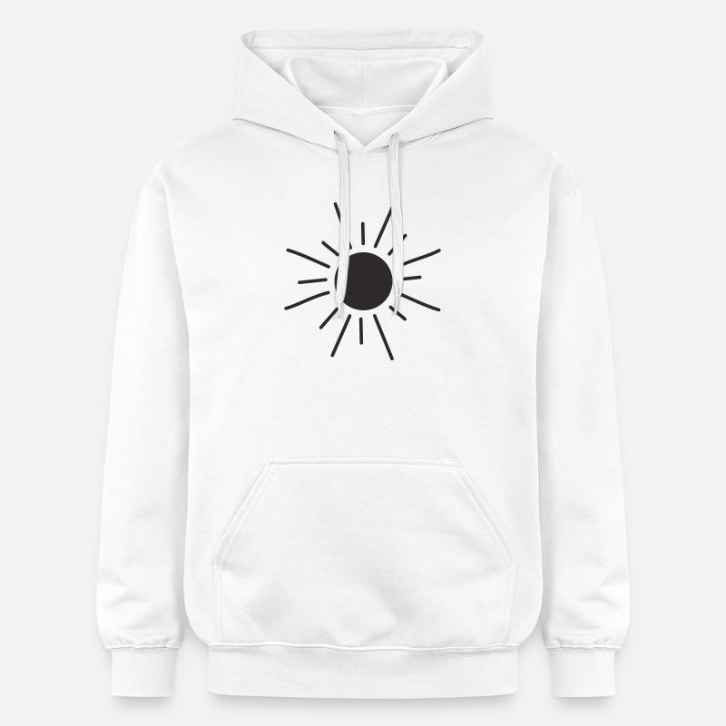 Soleil tiré joyeusement - Sweat à capuche Softstyle® Gildan Unisexe - blanc