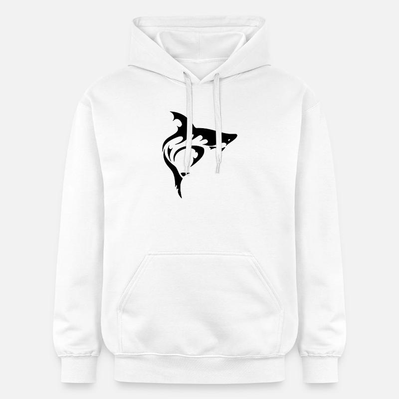 Requin - Sweat à capuche Softstyle® Gildan Unisexe - blanc