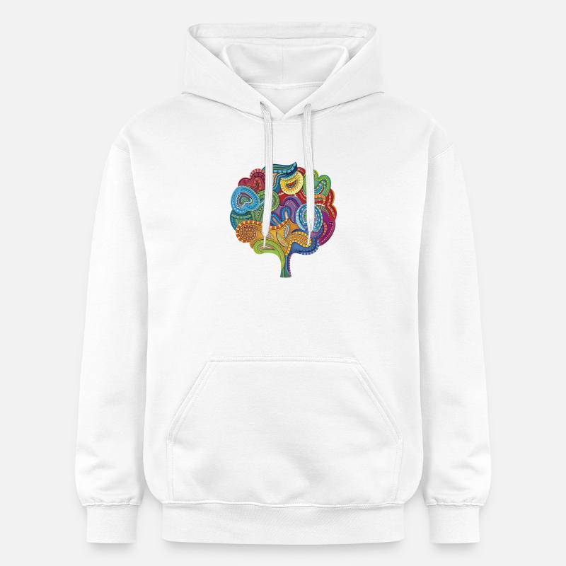 Corail en fleurs - Sweat à capuche Softstyle® Gildan Unisexe - blanc