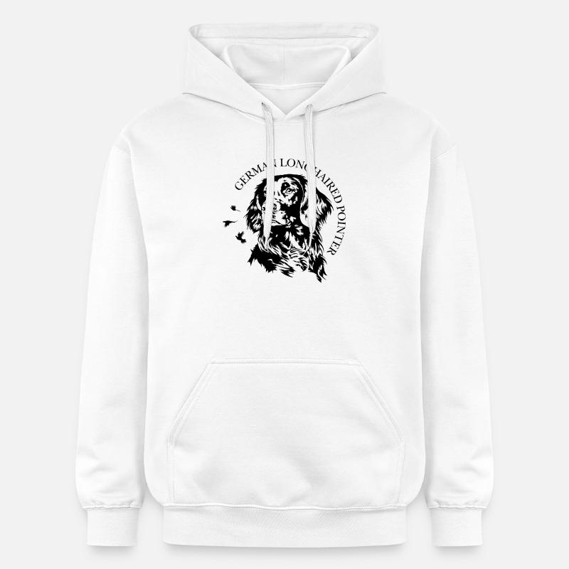 German Longhaired Pointer Jagdhunde Hunde Wilsigns - Gildan Unisex Softstyle® Midweight Hoodie - Weiß