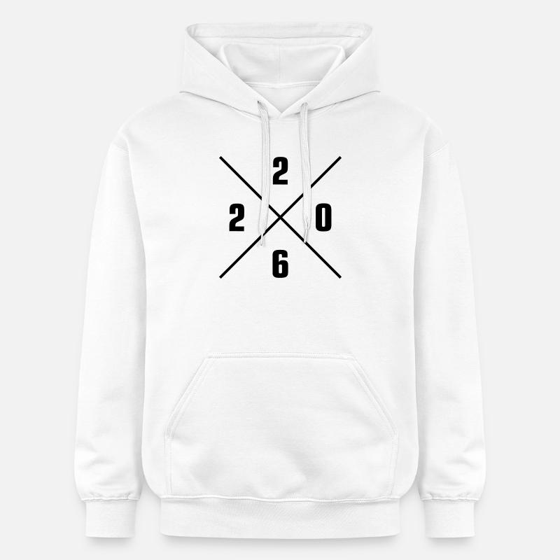 Année 2026 - Sweat à capuche Softstyle® Gildan Unisexe - blanc