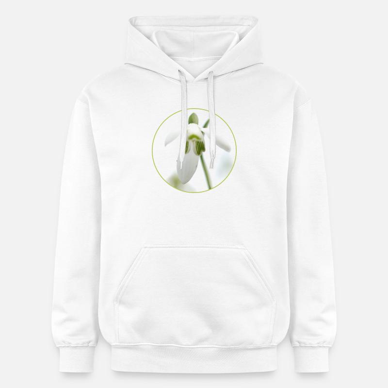 Source de la Fleur de Perce-Neige - Sweat à capuche Softstyle® Gildan Unisexe - blanc