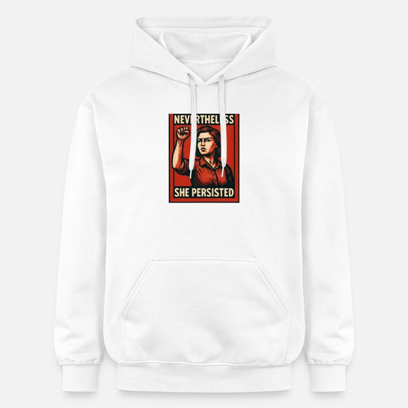 Pourtant, elle a tenu l’affiche - Sweat à capuche Softstyle® Gildan Unisexe - blanc