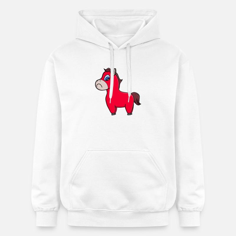 L’année du cheval triste - Sweat à capuche Softstyle® Gildan Unisexe - blanc