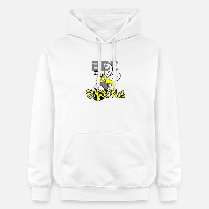 BEE STRONG Biene - Sweat à capuche Softstyle® Gildan Unisexe - blanc