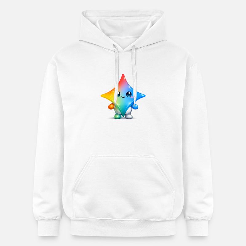 Cute Gemini Star Mascot Sticker - Sweat à capuche Softstyle® Gildan Unisexe - blanc