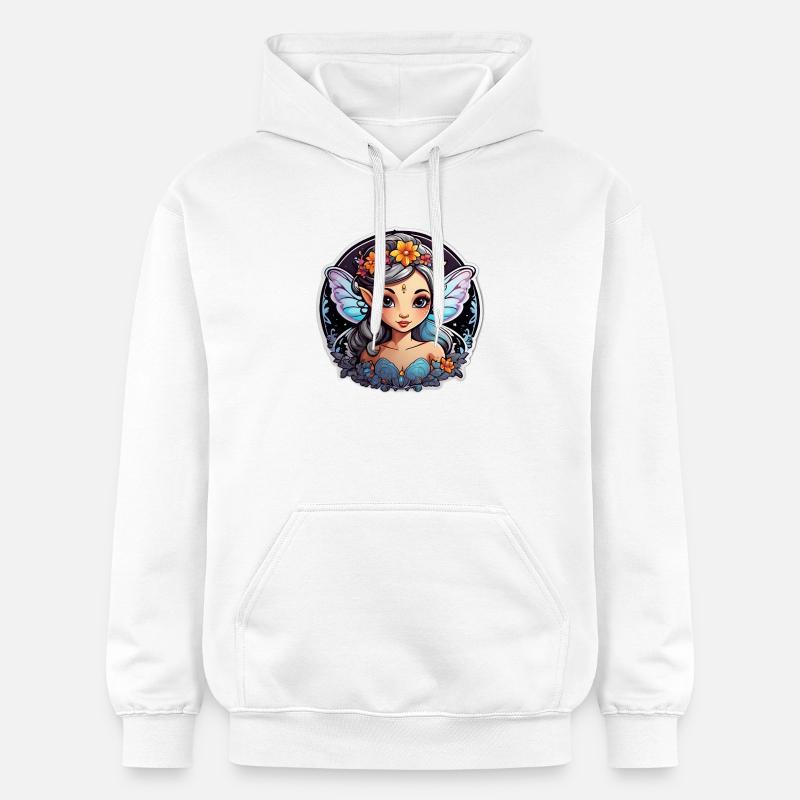 Fée florale nocturne - Sweat à capuche Softstyle® Gildan Unisexe - blanc