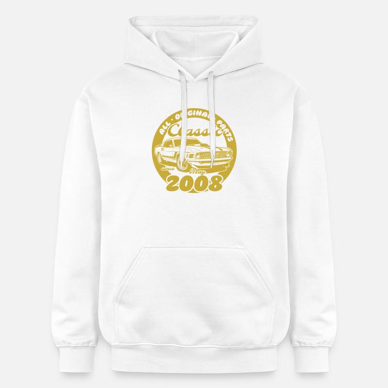 18e anniversaire - Classic Musclecar 05/2008 - Sweat à capuche Softstyle® Gildan Unisexe - blanc
