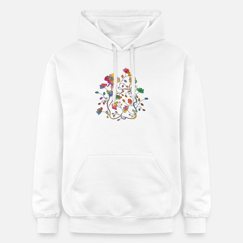 Fleur - Sweat à capuche Softstyle® Gildan Unisexe - blanc