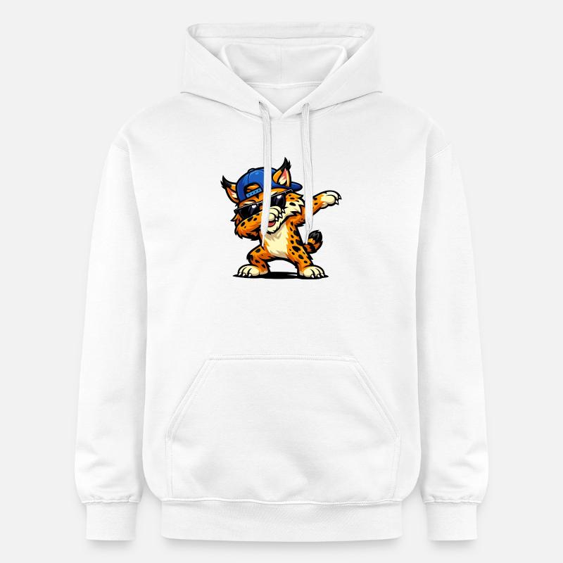 Tabbing du lynx roux - Sweat à capuche Softstyle® Gildan Unisexe - blanc