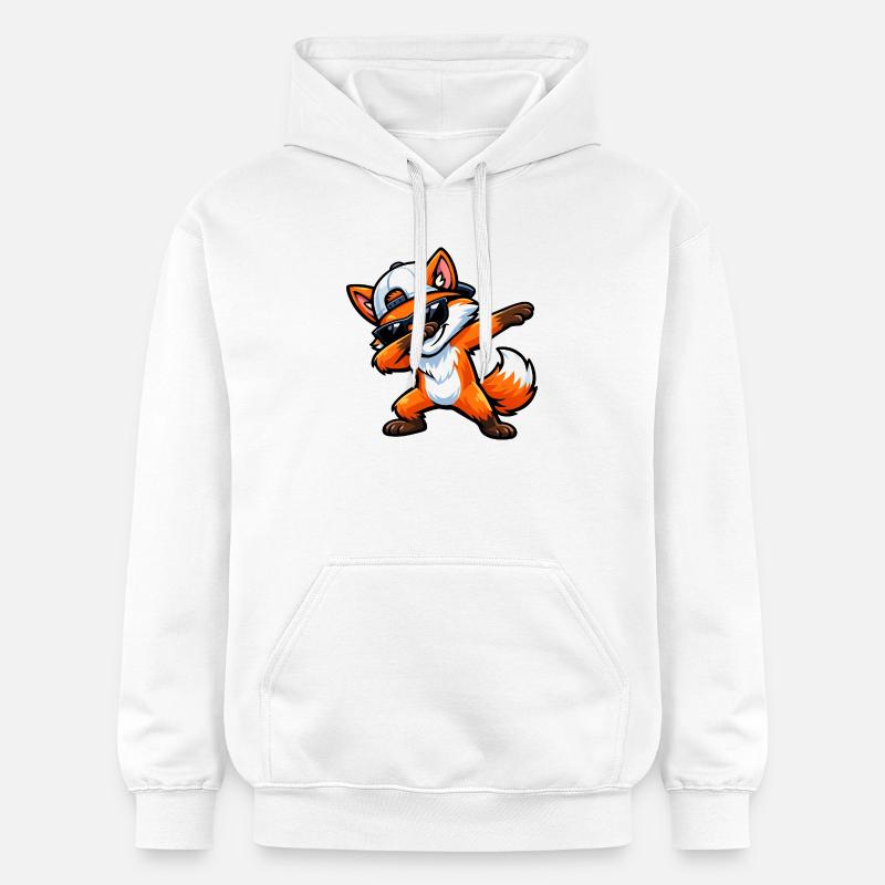 Dab Fox - Sweat à capuche Softstyle® Gildan Unisexe - blanc